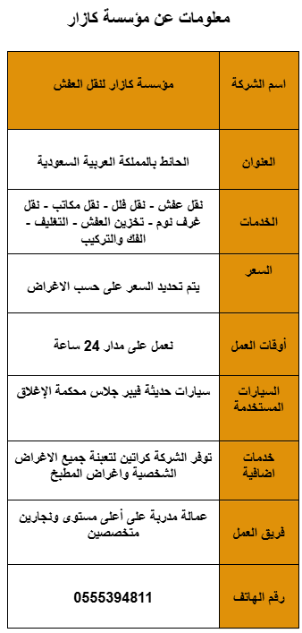شركة نقل عفش بالحائط